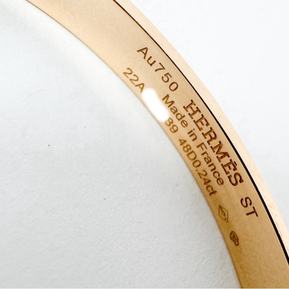 Hermès Rose Gold Collier de chien bracelet, small model - Picture 6 of 8